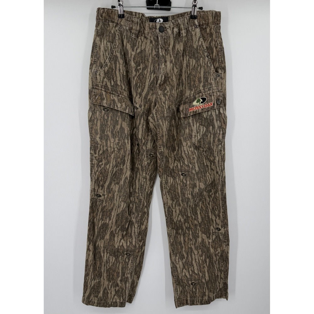 Vintage Mossy Oak Bottomland Camo Cargo Pants Mens Medium 32x30 Style Hunting